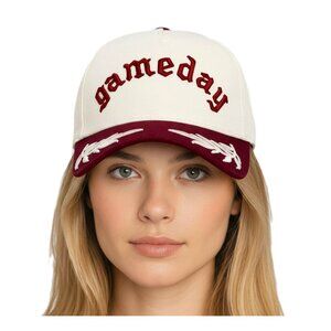 Tigerstars Burgundy GAMEDAY Leaf Embroidered Baseball Cap